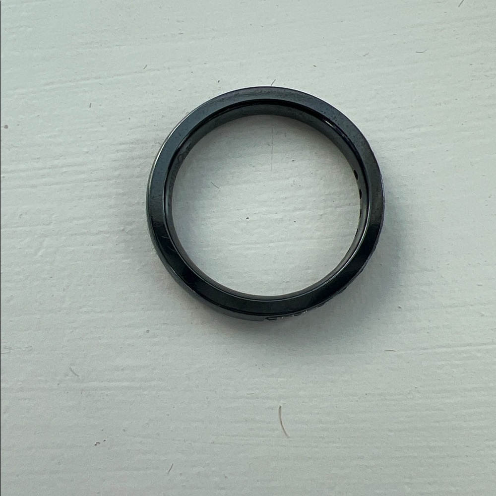Black Titanium Lab Grown Diamond Eternity Band - Picture 3 of 5